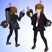 【MMDモデル配布】ＳＳＲ式 艤装つき若葉改ver1.00