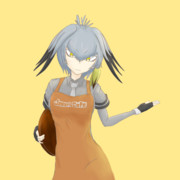 目つきの悪い店員