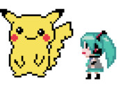 ミクさんとピカチュウ