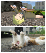 【MMDガルパン】エルヴィン×ニャンコ