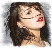 デジタル似顔絵「川口春菜さん」
