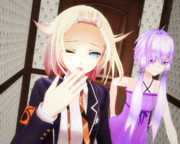 眠たいONEちゃんとゆかりん