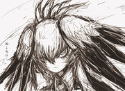 かばんちゃんを見つめるハシビロコウ！ （もちろん冗談です！）