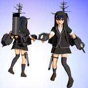 【MMDモデル配布】ＳＳＲ式 艤装つき初霜改二ver1.00