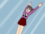 衝撃！！窓付きの飛び降りる瞬間！！