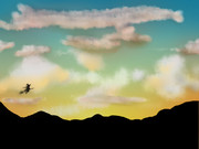 空と魔理沙　ざっと描いてみた