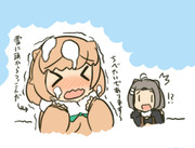 初めての雪とこはんコンビ