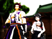 蜻蛉切と祥鳳さん（記念撮影っぽく）