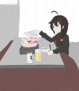 クリスマスにひとりでお鍋を食べる時雨ちゃん