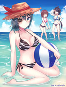 クリスマスに敢えて水着mode木曾さん(と加古鷹)