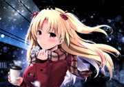 ローソンエレちゃんと深夜の駅で