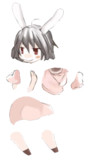 笑い兎分割素材