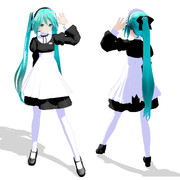 【MMDモデル配布】ままま式あぴミクメイド_大人Ver