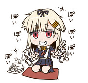 自分も頑張った提督さんを労いたいと当然のように時雨の次に待機している白露型4番艦