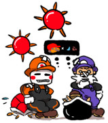 いい大人達マリオ２長時間生放送　応援イラスト