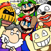 いい大人達マリオ２生放送応援イラスト
