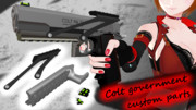 Colt government custom parts【MMDモデル配布】