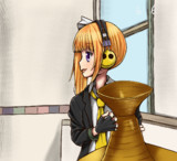 ろくろを回すP子ちゃん