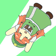 ごろんと仰向けになる美鈴