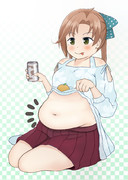 ぽっこりお腹 ニコニコ静画 イラスト