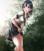 通り雨にあった潮ちゃん