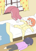 妹の寝相が悪くて外界にグッドモーニングしてしまう星野みやこちゃん