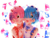 仲のいいメイド姉妹レム＆ラム