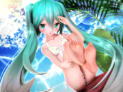 【ちびミクちゃん萌えリンク】おすわり おみあし…♡