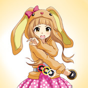 自販機持ち上げて馬乗りになる仁奈ちゃん ニコニコ静画 イラスト