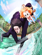 サーバルちゃんを抱えてあんいん橋を雪面の飛び魚で滑走する大泉洋