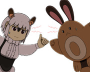 かわいい威嚇合戦