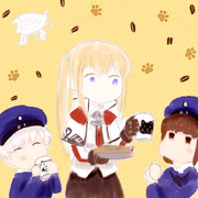 Z1には白猫、Z3には黒猫のカップを