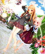 【今日のレア様】制服レア様と ユノアちゃん♡