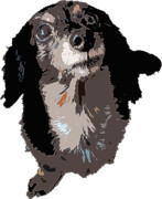 【アッシュ】飼い犬写真イラスト風