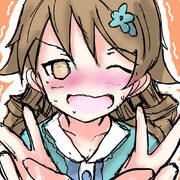 笑顔の練習をする森久保