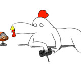 手を汚さずに食べる鳥