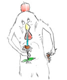 お花の蜜をちゅうちゅう吸うとり