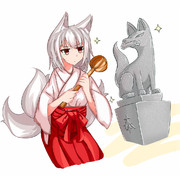 白狐 ニコニコ静画 イラスト