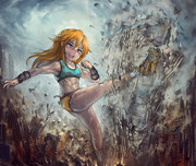 巨大サッカーアイドルの暴走