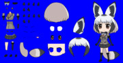 オオミミギツネ素材BB