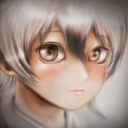 「ハシビロちゃんの真似をしまーす。（ジー）」