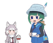 イエイヌちゃんのお茶でキメるともえちゃん