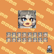 イエイヌちゃんドット絵顔グラ