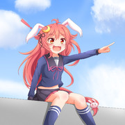 「あっちでイルカさんがはねたぴょーん！」