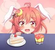 プリンとケーキで悩むうーちゃん！
