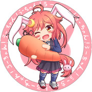 人参かかえたうーちゃん！