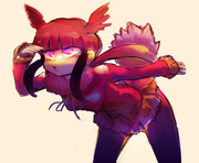 カフェ店内を珍しそうに見回すショウジョウトキ