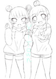 架宮奈&架宮留(線画)