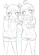 架宮奈&架宮留(線画)