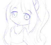 生放送中に描いたプルメリア